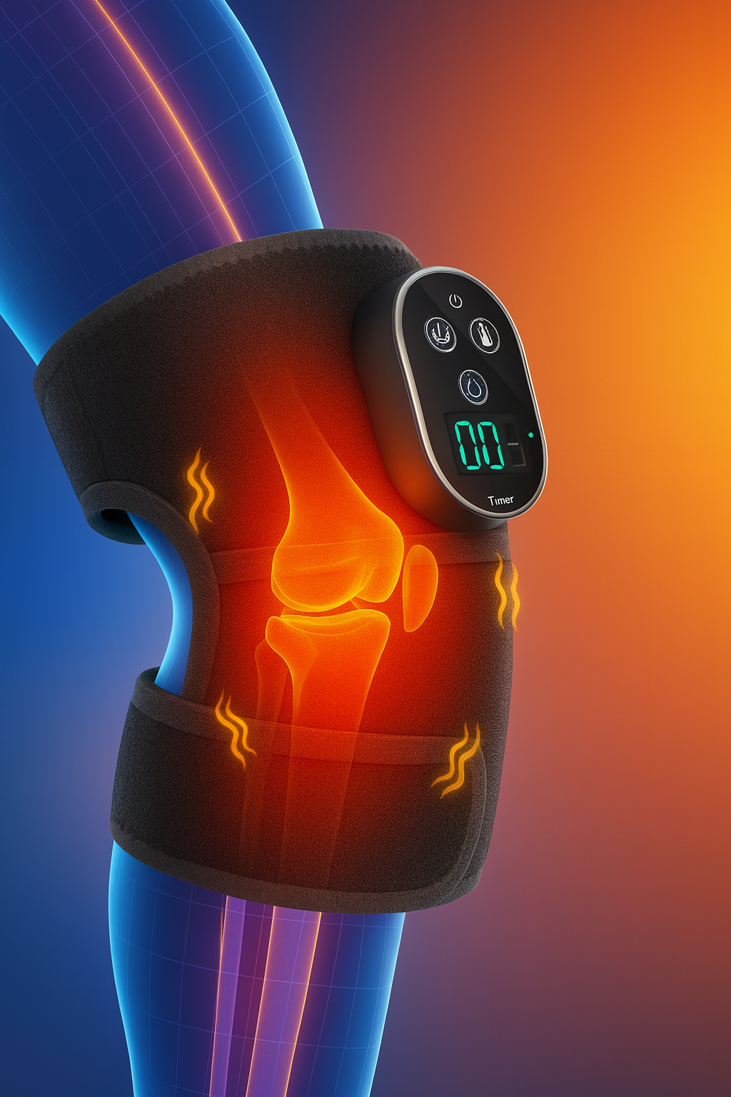 Masajeador de rodilla con calefactor