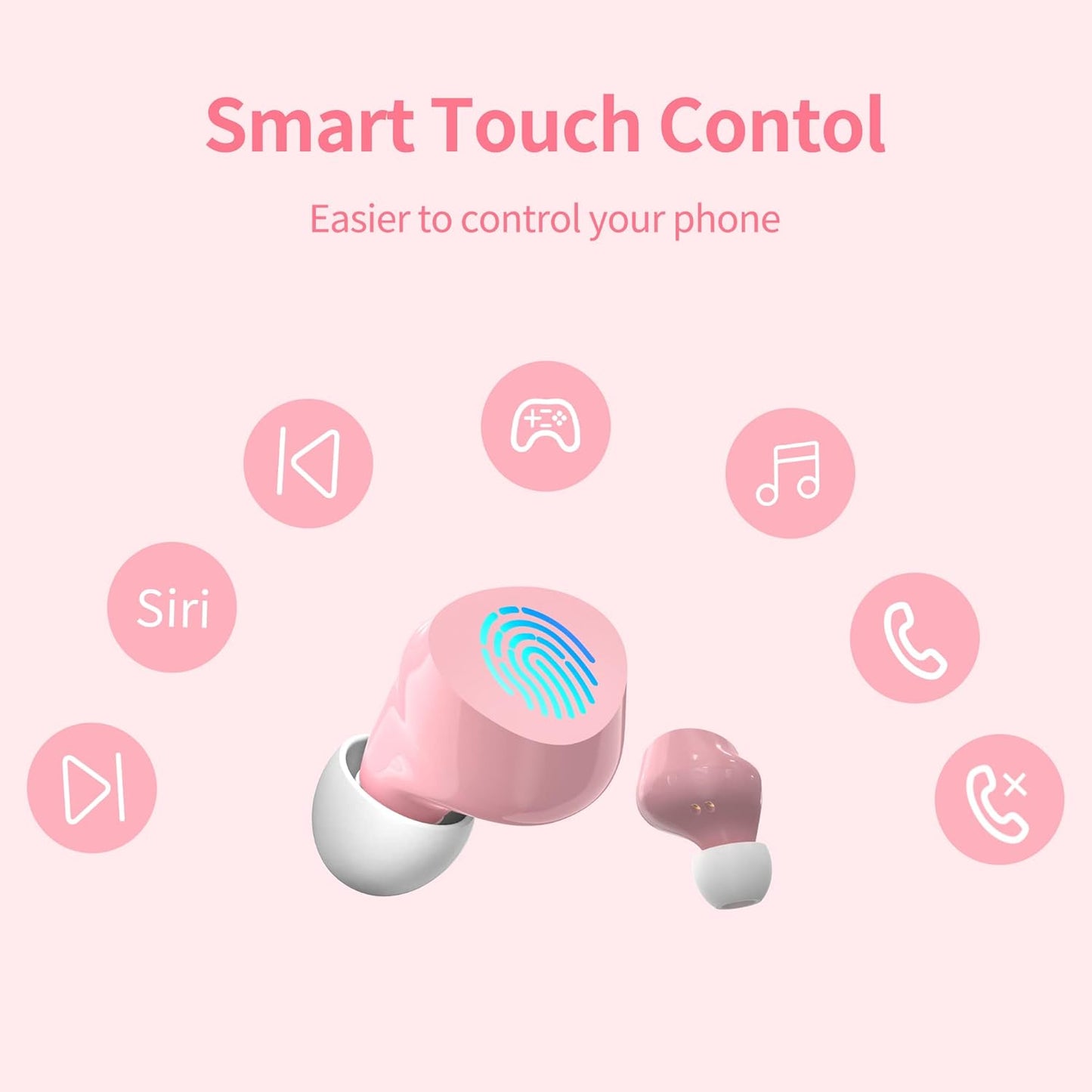 Auriculares Inalámbricos Bluetooth Rosa