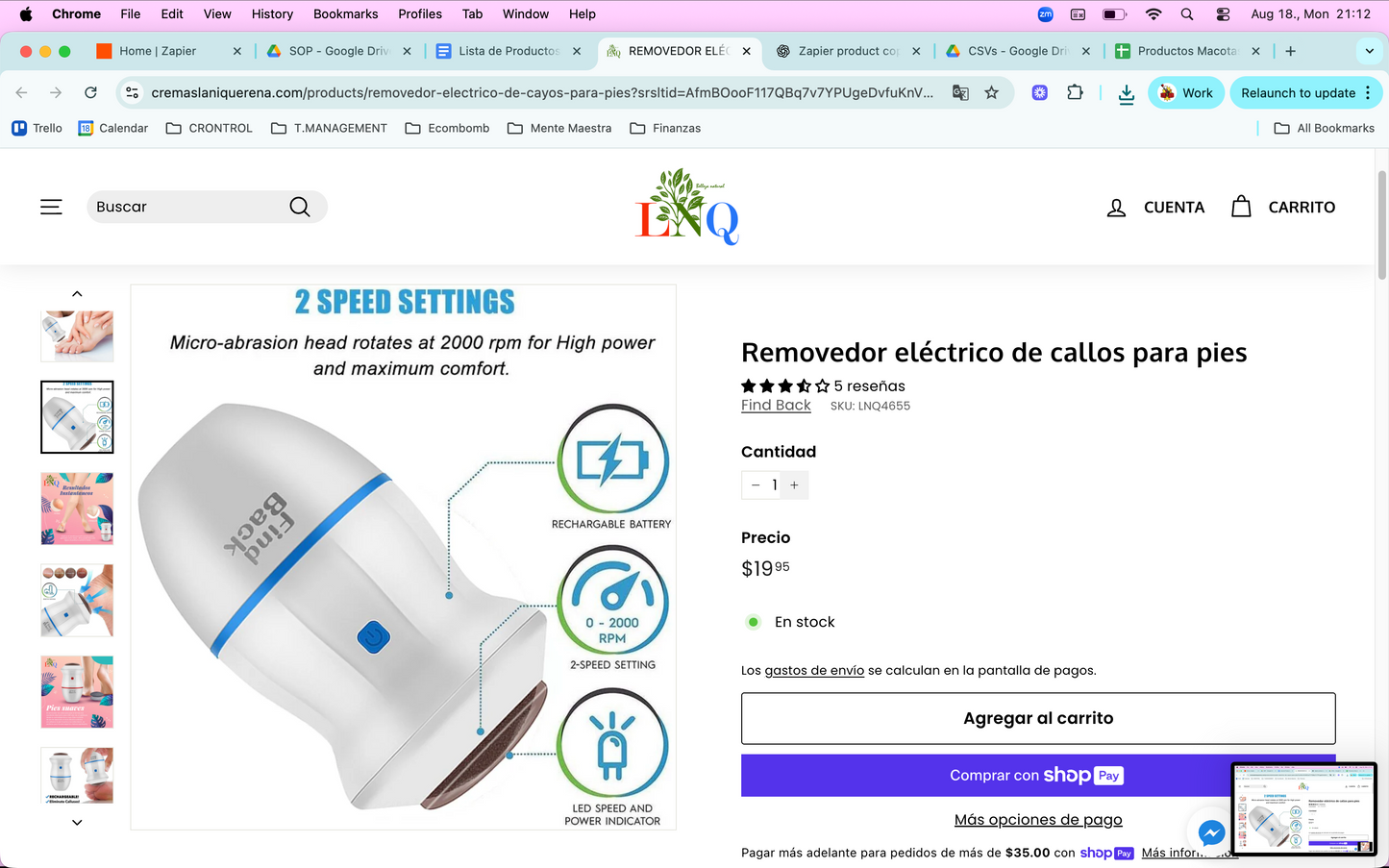 Removedor Eléctrico de Callos para Pies