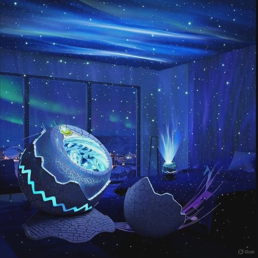 Proyector de galaxia con diseño de huevo dinosaurio